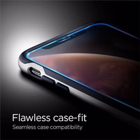 Spigen Glass FC grūdintas stiklas su juodu rėmeliu iPhone X / XS / 11 Pro