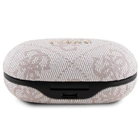 TWS Guess 4G Metal Bluetooth ausinės su ENC įkrovimo stotimi - rožinės