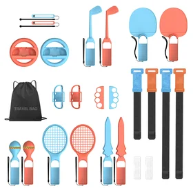 Dux Ducis 25-in-1 Nintendo Switch 2 sporto žaidimų priedų rinkinys su krepšiu - Įvairių spalvų