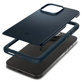 Spigen Thin Fit dėklas telefonui iPhone 15 Pro Max - juodas metalinis