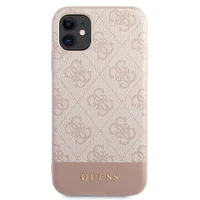Guess 4G Stripe Collection dėklas telefonui iPhone 11 / Xr 6.1" - Rožinis