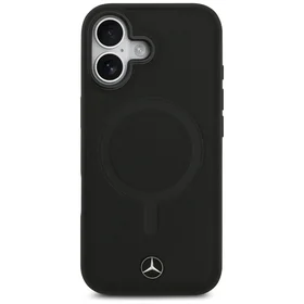 Mercedes paprastos lygios odos magnetinis dėklas telefonui iPhone 17 - juodas