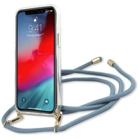 Guess GUHCP12MCRTVSBL iPhone 12/12 Pro 6.1" mėlynas kietasis dėklas Script Vintage