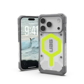 UAG Pathfinder Clear MagSafe Dėklas iPhone 17 Pro - Neon Gray