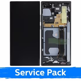 Ekranas skirtas Samsung N985 (N986) Note 20 Ultra su rėmeliu / Mystic Black / (Service Pack)