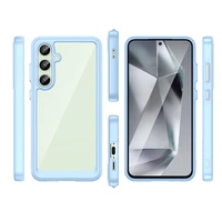 Kosmoso dėklas su gelio rėmu Samsung Galaxy S24 FE - mėlynas