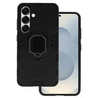 Dėklas telefonui Ring Armor Samsung Galaxy S25 juodas