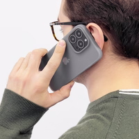 Kingxbar Plain Series dėklas telefonui iPhone 13 Pro silikoninis dėklas pilkas