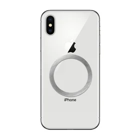 Universalus apvalus plokštelė / magnetinis žiedas suderinamas su MagSafe sidabrinis