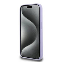 Karl Lagerfeld silikoninis Karl&Choupette galvų žiedas Magnetinis dėklas iPhone 15 Pro - Violetinis