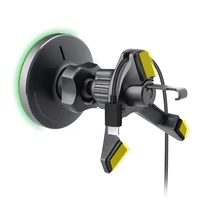 Išmaniojo telefono laikiklis su belaidžiu įkrovikliu SBS TESUPMAGWIR15W, tvirtinamas prie oro angos, suderinamas su MagSafe – juodas