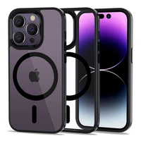 Tech-Protect MagMat MagSafe iPhone 14 Pro Max dėklas telefonui - skaidrus juodas