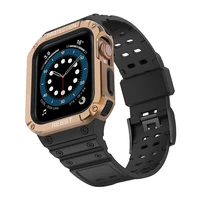 Protect dirželis Apple Watch 38/40/41mm šarvuotas dėklas dirželis - juodas, rožinis auksas