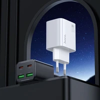Įkroviklis telefonui Hoco 2 x USB C + 2 x USB A QC3.0 PD 3A 20W + kabelis USB C į USB C N55 balta