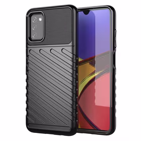 Thunder Case lankstus tvirtas atsparus dėklas TPU dėklas Samsung Galaxy A03s juodas