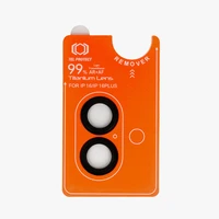 Apsauginis stiklas Tel Protect Titanium Lens 99% AR ant kameros Iphone 16/16 Plus juodas (2 lęšiai)