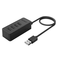 Hub Orico W5P-U2-100 4x USB-A 2.0 + microUSB 5V 1m - juodas