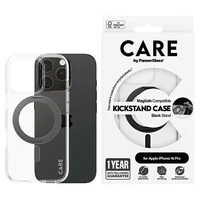 CARE by PanzerGlass Funkcinis dėklas telefonui su stovu iPhone 16 Pro 6.3" juodas/juodas Magnetinis 1322