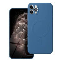 SILICONE MAG COVER dėklas telefonui, suderinamas su MagSafe, IPHONE 11 Pro Max mėlynas