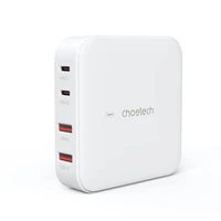 Choetech PD8008 100W GaN greito įkrovimo įkroviklis 2x USB-A / 2x USB-C - baltas