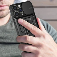 Hybrid Armor Camshield dėklas telefonui iPhone 13 Pro Max šarvuotas dėklas su kameros dangteliu rožinis