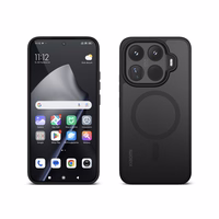 Crong Hybrid Matte Magnetic - Xiaomi 15T Pro MagSafe dėklas (juodas)