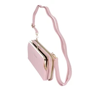 Megztas krepšys telefonui GCW18 šviesiai rožinis