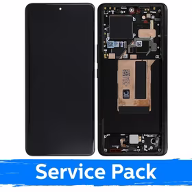 LCD ekranas suderinamas su Xiaomi 13 Ultra su rėmeliu / Juodas / (Service Pack)