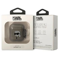Karl Lagerfeld KLA2HNIKTCK AirPods 1/2 dėklas juodas/juodas Karl`s Head