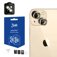 Kameros stiklas iPhone 14 9H 3mk objektyvo apsaugai Pro serijos objektyvas - auksinis