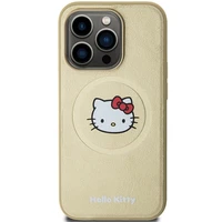 Hello Kitty odinis Kitty Head magnetinis dėklas telefonui iPhone 13 Pro Max - auksinis