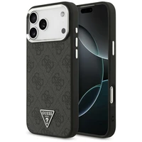 Guess 4G Triangle Logo Magnetinis dėklas telefonui iPhone 17 Pro Max - juodas