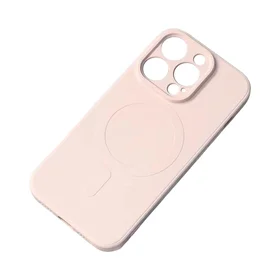 Magnetinis suderinamas silikoninis dėklas iPhone 15 Pro Max silikoninis dėklas - kreminis