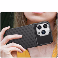 Thunder Case iPhone 14 Pro dėklas telefonui su apsauga - juodos spalvos