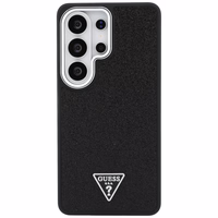 Guess dėklas Fixed Glitter Triangle MagSafe for Samsung Galaxy S26 Ultra juodas