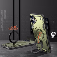 Hybrid Armor Trendy dėklas telefonui su MagSafe iPhone 16 Plus - žalias