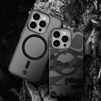 FORCELL F-PROTECT Lygiai su dviejų sluoksnių 4D technologija, militarinio kritimo testo suderinamas su MagSafe SAMSUNG S25 PLUS - dūminis juodas