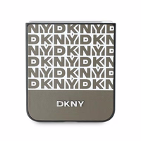 DKNY Dėklas telefonui Samsung Galaxy Z Flip6 su apatine juosta - rudas