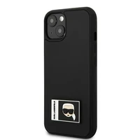 Dėklas telefonui Karl Lagerfeld KLHCP13S3DKPK iPhone 13 mini 5,4\" juodas / juodas kietasis dėklas Ikonik Patch