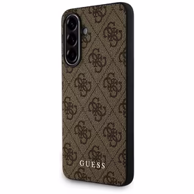 Guess 4G Metal Gold Logo dėklas telefonui Samsung Galaxy A36 - ruda