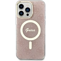Guess 4G Magnetinis dėklas telefonui iPhone 14 Pro Max - rožinis