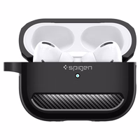Spigen Rugged Armor dėklas Apple AirPods Pro 1 / 2 - matinė juoda