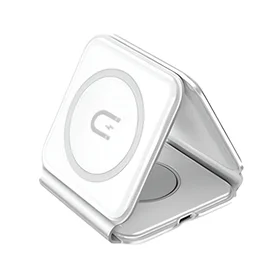 Dudao A11N 15W 3in1 indukcinis įkroviklis - baltas + USB-C / USB-C kabelis