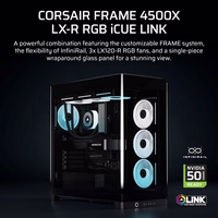 Corsair 4500X LX-R RGB Tempered Glass Mid-Tower, Black „Midi Tower“ Juoda