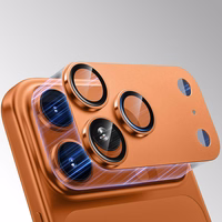 Tempered stiklas Tel Protect 95% AR+AF Full Metal kameros apsauga on camera for Iphone 17 Pro sidabrinis (camera island)