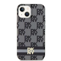 DKNY IML languotas mono raštas ir spausdintos juostelės Magnetinis dėklas iPhone 15 / 14 / 13 - juoda