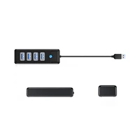 Hub Orico PW4U-U3 USB-A / 4x USB-A 3.0 - juodas