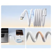 Baseus Dynamic 4 Pro 100W USB-C - USB-C magnetinis kabelis 1m - baltas