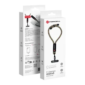 FORCELL F-DESIGN R10X40 riešo telefono virvelė su reguliuojamu ilgiu (maks. 20cm kilpoje) žalia rožinė violetinė