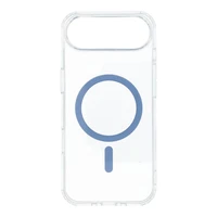 Dėklas telefonui Drop Glue spalvingas žiedinis Mag Cover, suderinamas su MagSafe IPHONE 17 Air, šviesiai mėlynas